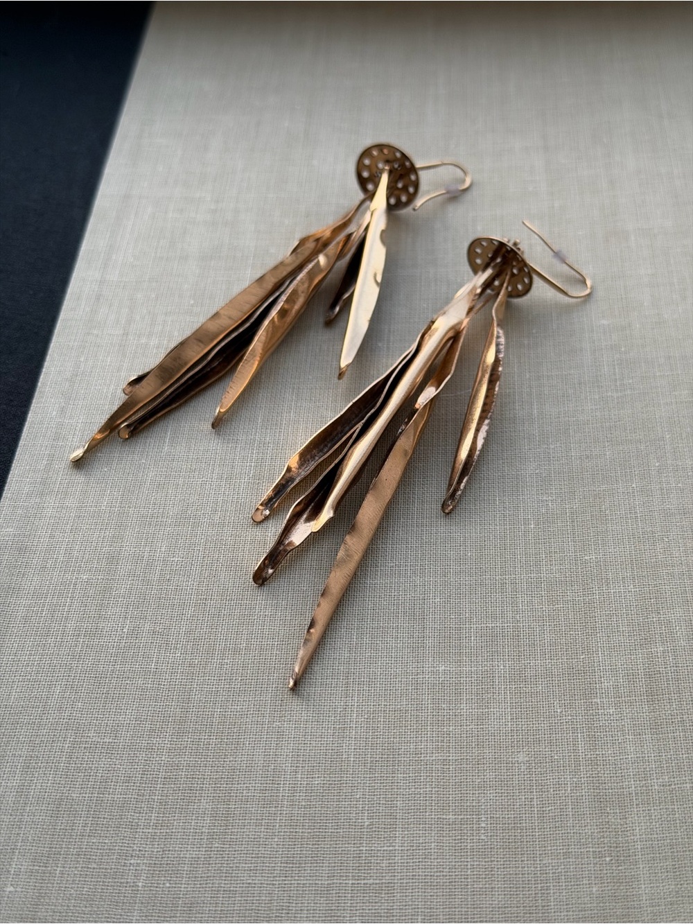 Tory Burch Brass Leaf Earrings